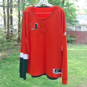 adidas Univ of Miami Hurricanes pullover